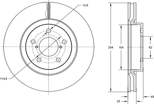 TOMEX brakes TX 72-96 - Гальмівний диск autozip.com.ua