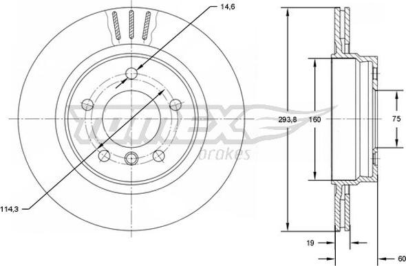 TOMEX brakes TX 72-90 - Гальмівний диск autozip.com.ua