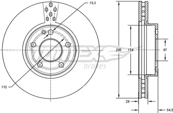 TOMEX brakes TX 72-91 - Гальмівний диск autozip.com.ua