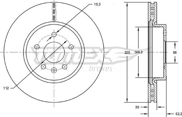 TOMEX brakes TX 72-56 - Гальмівний диск autozip.com.ua