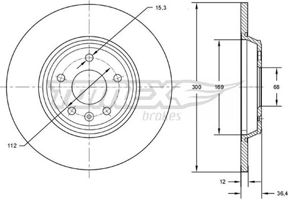 TOMEX brakes TX 72-50 - Гальмівний диск autozip.com.ua