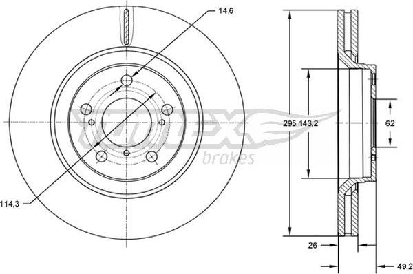 TOMEX brakes TX 72-64 - Гальмівний диск autozip.com.ua