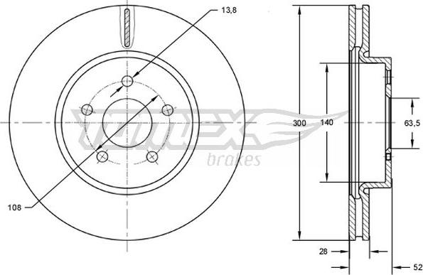 TOMEX brakes TX 72-80 - Гальмівний диск autozip.com.ua