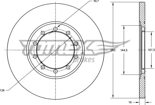 TOMEX brakes TX 72-21 - Гальмівний диск autozip.com.ua