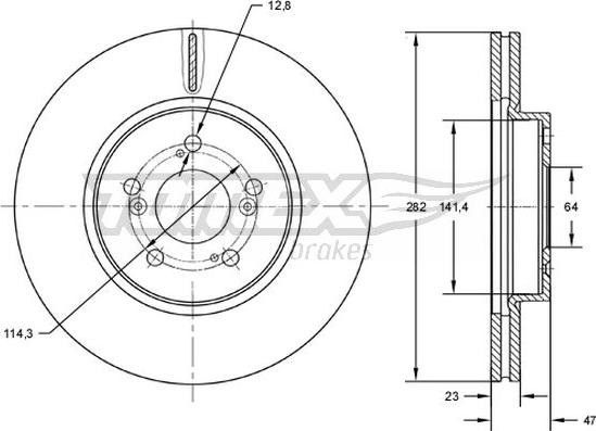 TOMEX brakes TX 72-71 - Гальмівний диск autozip.com.ua