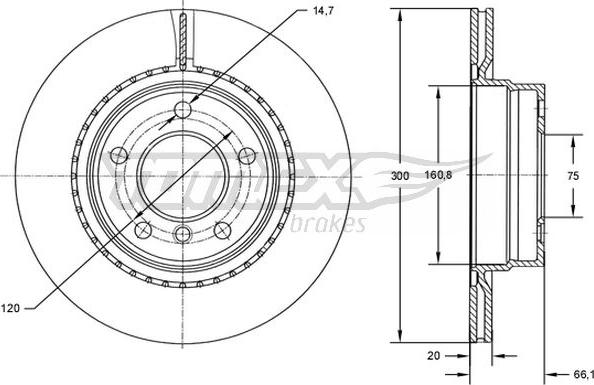 TOMEX brakes TX 72-72 - Гальмівний диск autozip.com.ua