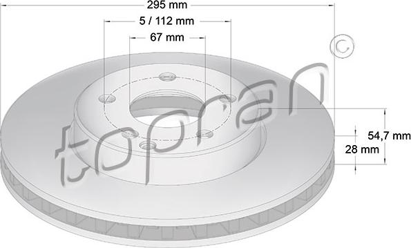 Topran 401 051 - Гальмівний диск autozip.com.ua