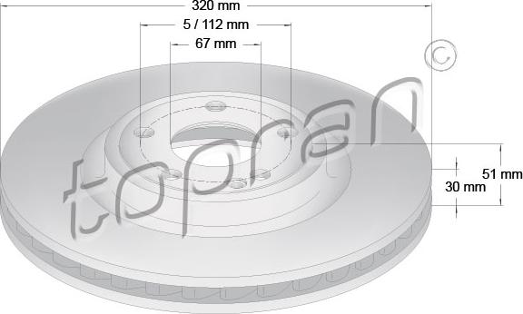 Topran 408 930 - Гальмівний диск autozip.com.ua