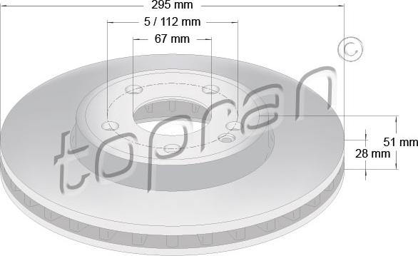 Topran 408 554 - Гальмівний диск autozip.com.ua