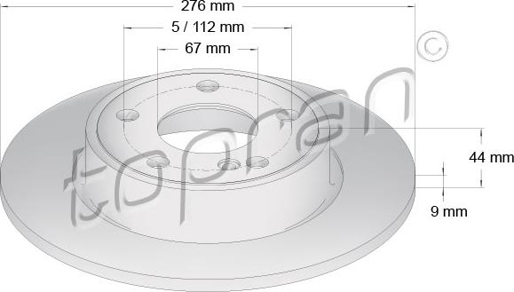 Topran 408 556 - Гальмівний диск autozip.com.ua