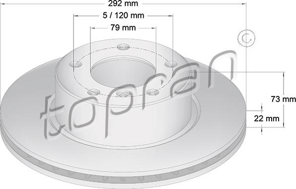 Topran 500 945 - Гальмівний диск autozip.com.ua