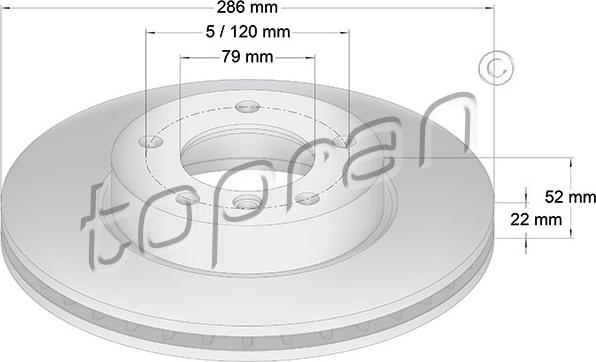 Topran 500 563 - Гальмівний диск autozip.com.ua