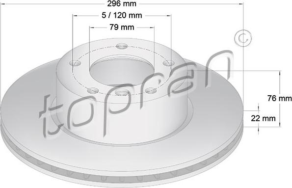 Topran 500 570 - Гальмівний диск autozip.com.ua