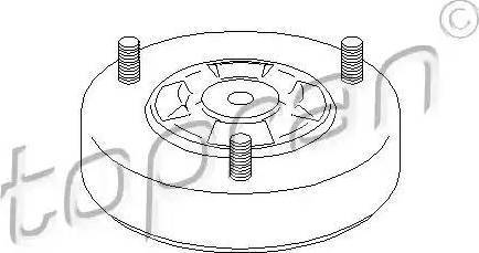 Topran 501 613 - Опора стійки амортизатора, подушка autozip.com.ua