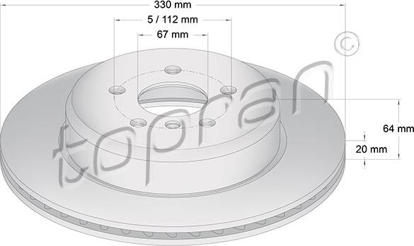 Topran 503 974 - Гальмівний диск autozip.com.ua