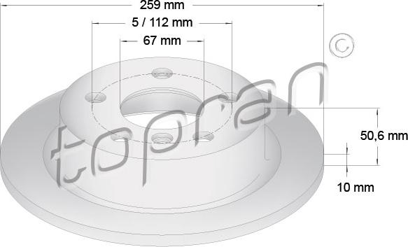 Topran 503 071 - Гальмівний диск autozip.com.ua