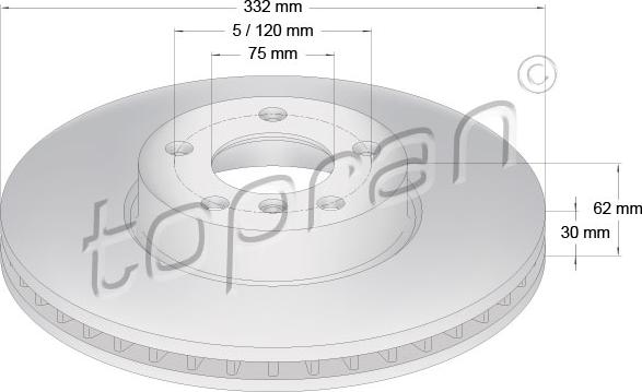 Topran 502 031 - Гальмівний диск autozip.com.ua