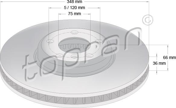 Topran 502 238 - Гальмівний диск autozip.com.ua