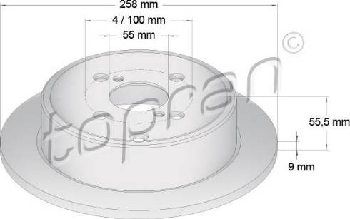 Topran 600 604 - Гальмівний диск autozip.com.ua