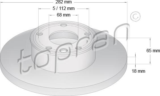 Topran 104 088 - Гальмівний диск autozip.com.ua