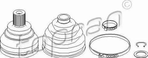 Topran 104 075 - Шарнірний комплект, ШРУС, приводний вал autozip.com.ua