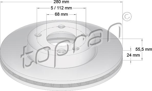 Topran 107 691 - Гальмівний диск autozip.com.ua