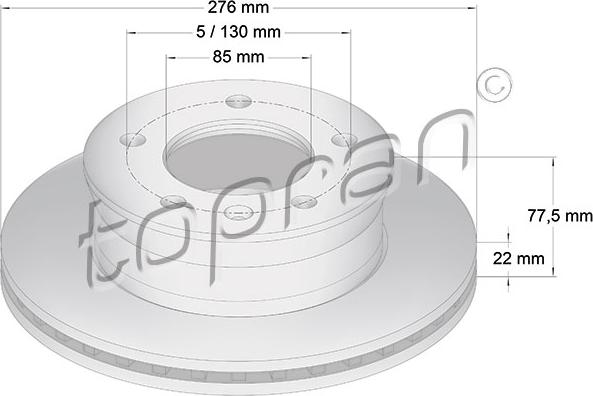 Topran 107 687 - Гальмівний диск autozip.com.ua