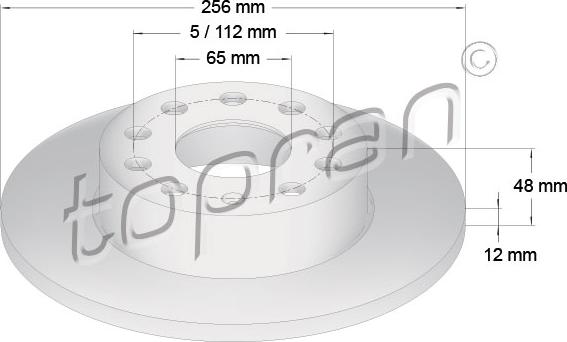 Topran 110 080 - Гальмівний диск autozip.com.ua