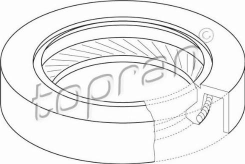 Topran 111 130 - Ущільнене кільце, колінчастий вал autozip.com.ua