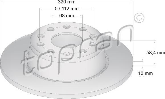 Topran 117 600 - Гальмівний диск autozip.com.ua