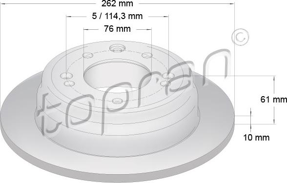 Topran 820 608 - Гальмівний диск autozip.com.ua