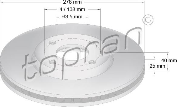 Topran 304 886 - Гальмівний диск autozip.com.ua