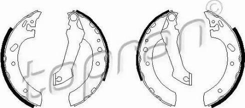 Topran 301 314 - Комплект гальм, барабанний механізм autozip.com.ua