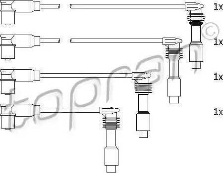 Topran 206 244 - Комплект проводів запалювання autozip.com.ua