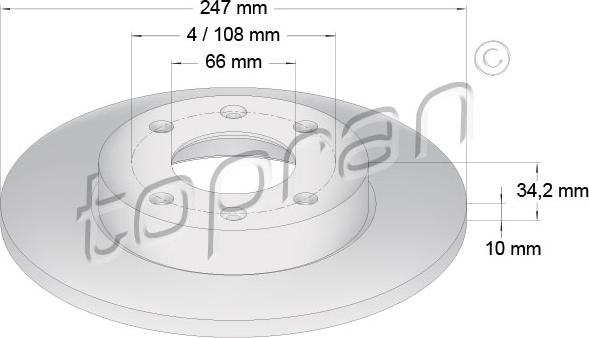 Topran 720 239 - Гальмівний диск autozip.com.ua