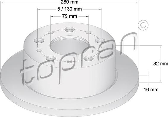 Topran 721 184 - Гальмівний диск autozip.com.ua