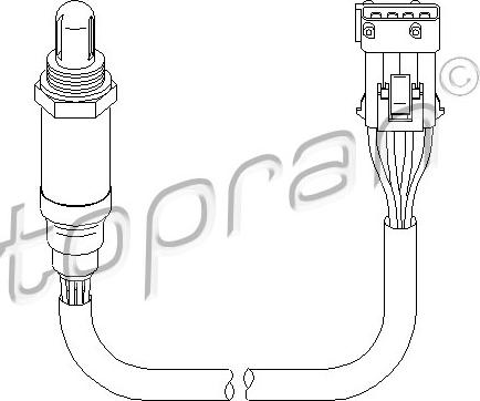 Topran 721 859 - Лямбда-зонд, датчик кисню autozip.com.ua