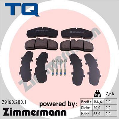 TQ 244920 - Гальмівні колодки, дискові гальма autozip.com.ua
