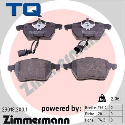 TQ 244971 - Гальмівні колодки, дискові гальма autozip.com.ua