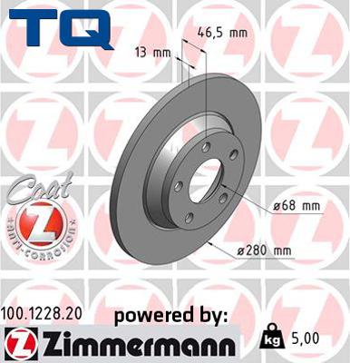 TQ 244496 - Гальмівний диск autozip.com.ua