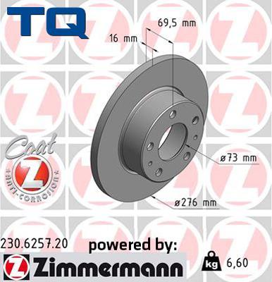 TQ TQ-BD0448 - Гальмівний диск autozip.com.ua