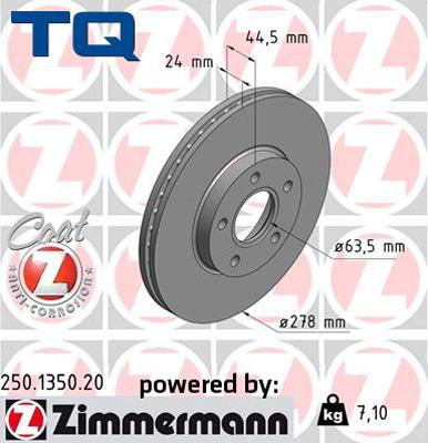 TQ TQ-BD0472 - Гальмівний диск autozip.com.ua