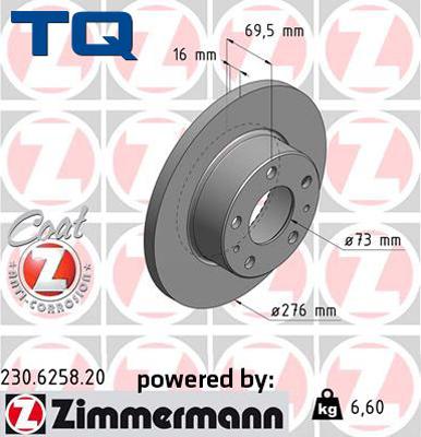 TQ TQ-BD0449 - Гальмівний диск autozip.com.ua