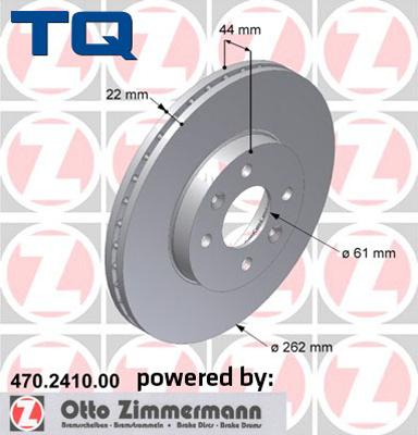 TQ TQ-BD0991 - Гальмівний диск autozip.com.ua