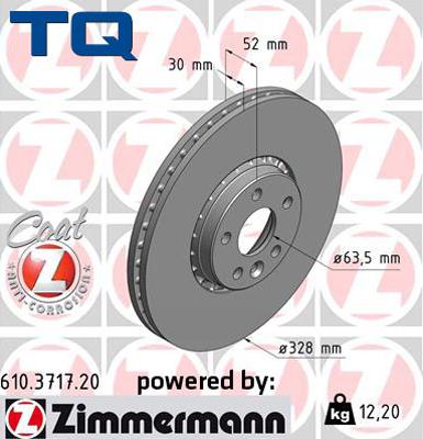 TQ TQ-BD1220 - Гальмівний диск autozip.com.ua