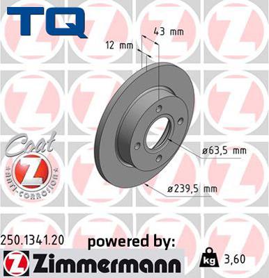 TQ TQ-BD0467 - Гальмівний диск autozip.com.ua