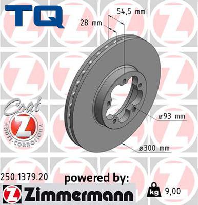 TQ TQ-BD0493 - Гальмівний диск autozip.com.ua
