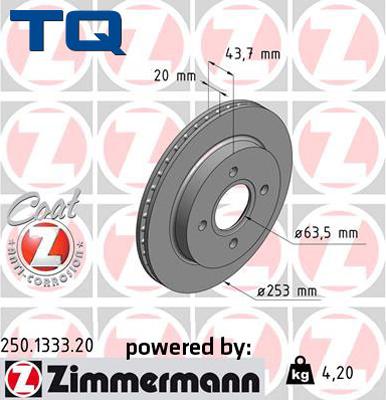 TQ TQ-BD0462 - Гальмівний диск autozip.com.ua