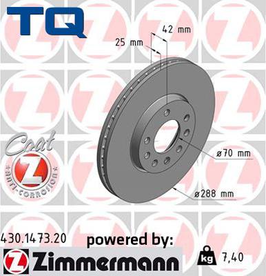 TQ TQ-BD0814 - Гальмівний диск autozip.com.ua