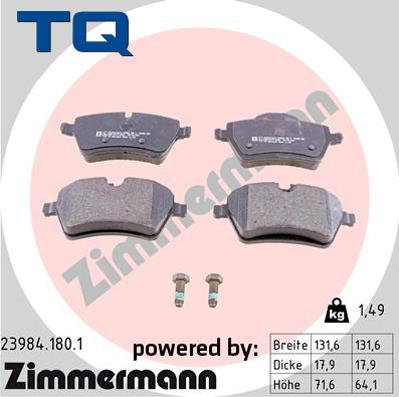 TQ TQ-BP0648 - Гальмівні колодки, дискові гальма autozip.com.ua